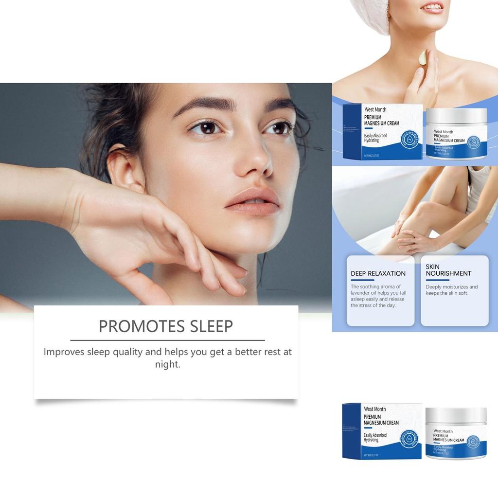 West Month Sleep Magnesium Cream Luxurious Body Moisturizer With Refreshing Lavender Scent For Enhanced Sleep Experience