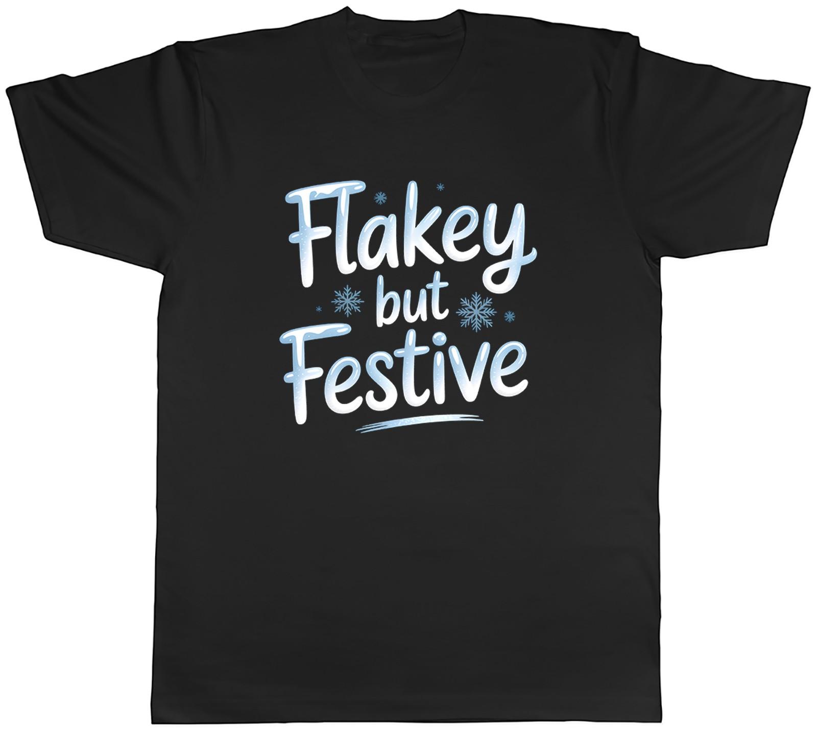 Flakey but Festive Xmas Christmas Winter Mens T-Shirt Tee Gift Top XXXXL