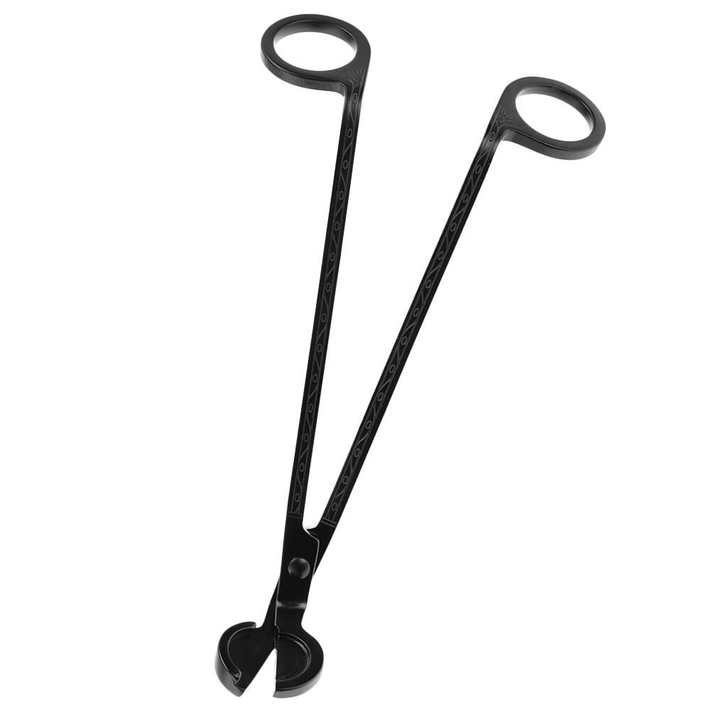 Fashion Plating Stainless Steel Candle Heart Clip Wick Trimmer Scissors Tool(black)