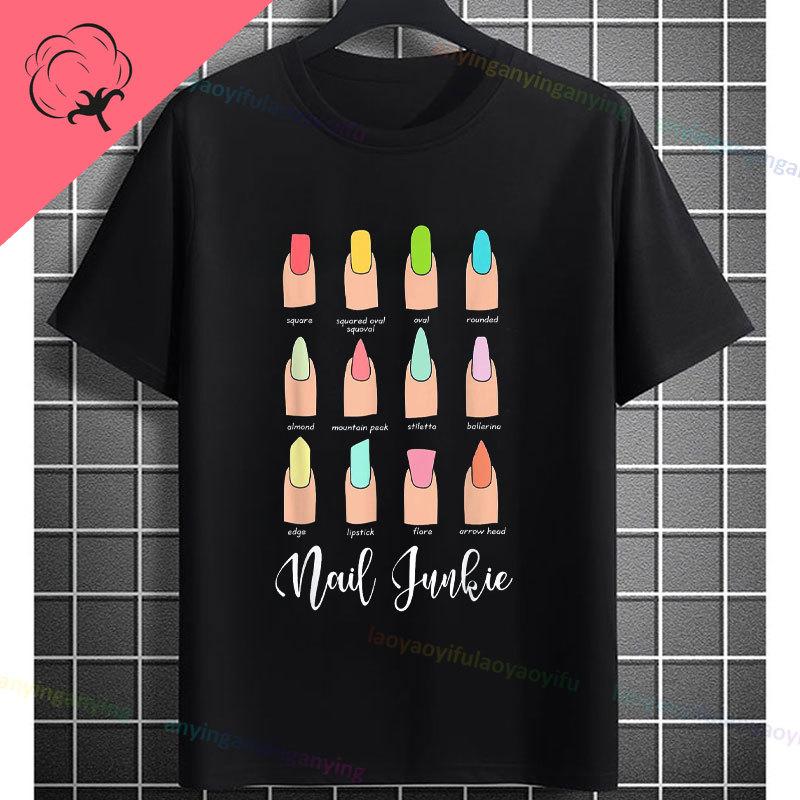 Funny I May Not Be Perfect But My Nails Are Slogan Unisexicurist Graphic Tshirt Pure Cotton Shortsleeve Round Neck Casual Tee