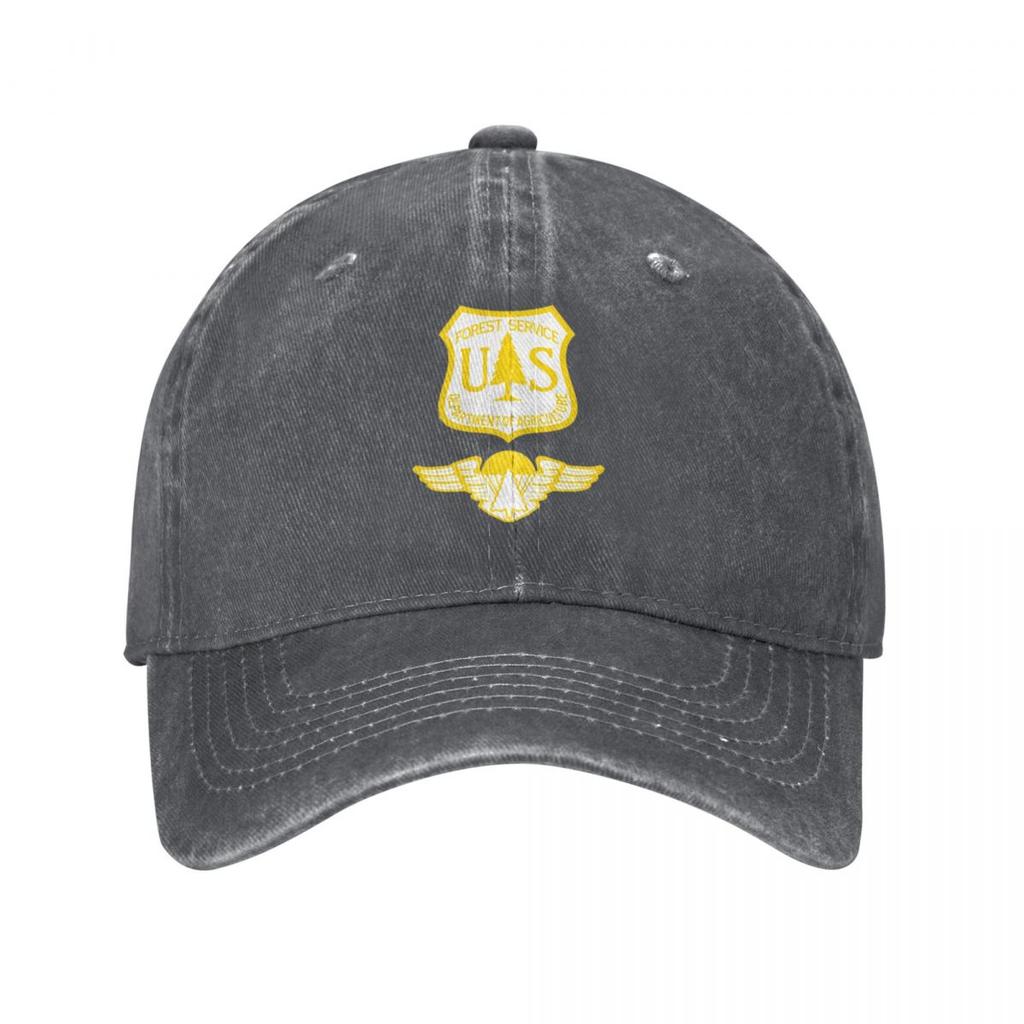 United States Forest Service Department Retro Denim Washed Baseball Caps Woman Cowboy Sunscreen Hat Rock Mens Snapback Cap