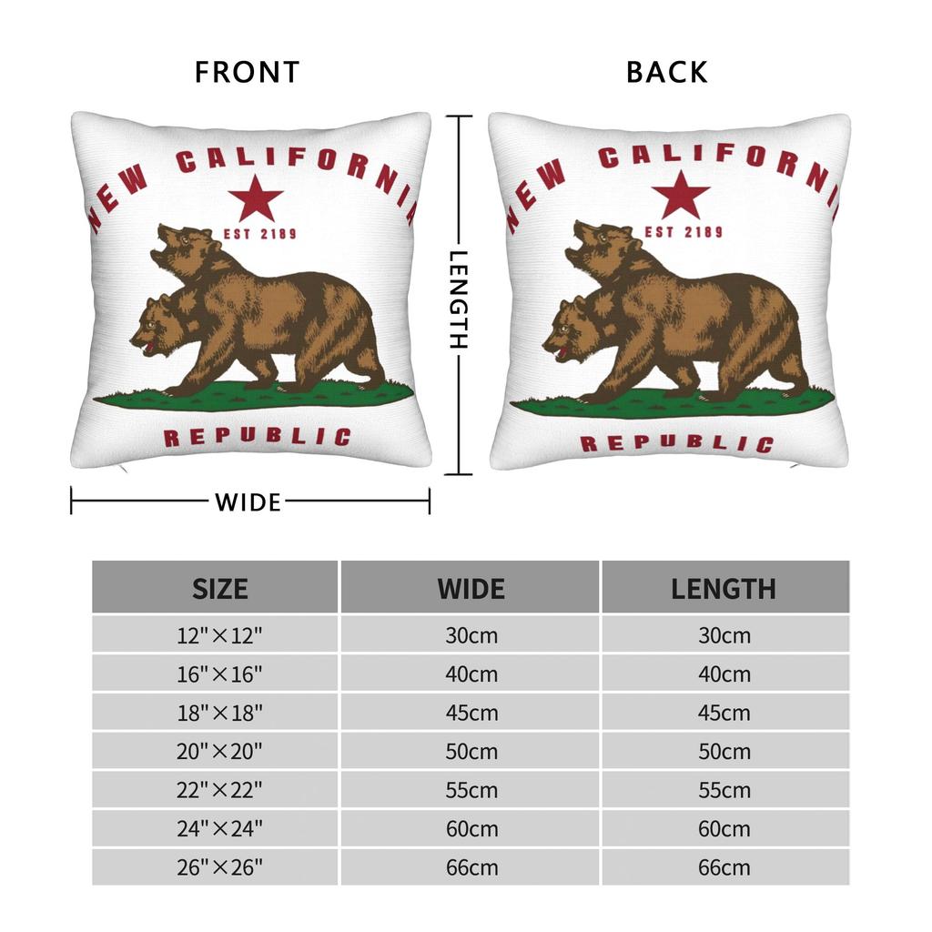 Republic California Pillow Covers Merch Printed Cushion Cover Gift Throw Pillow Case Cover Home Multi Size