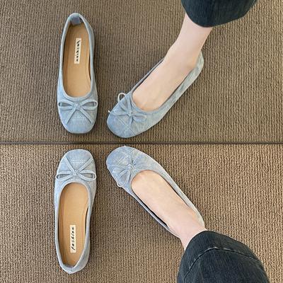 2025 Frühling und Herbst Neue Flache Sohle Niedriger Absatz Flacher Ausschnitt Einzelne Schuhe Damenmode Damenschuhe