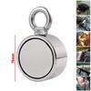 75mm 500KG Double-sided Fishing Magnets Round Hook Salvage Magnet Sea Fishing Equipments Holder with Ring 10M Rope