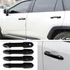 Bright Black Front Car Door Handles Cover Trim 4pcs For Toyota RAV4 -