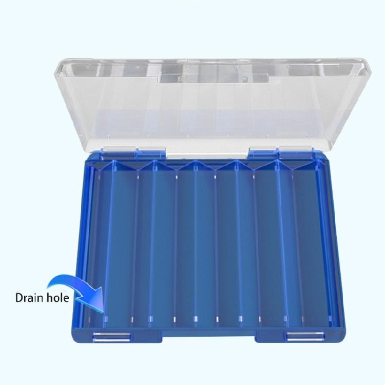 Outdoor-Angelwerkzeugkasten Tragbarer Angelköderkasten Angelwerkzeug Köder Köderbox Doppelseitige Köder Köder-Organizer