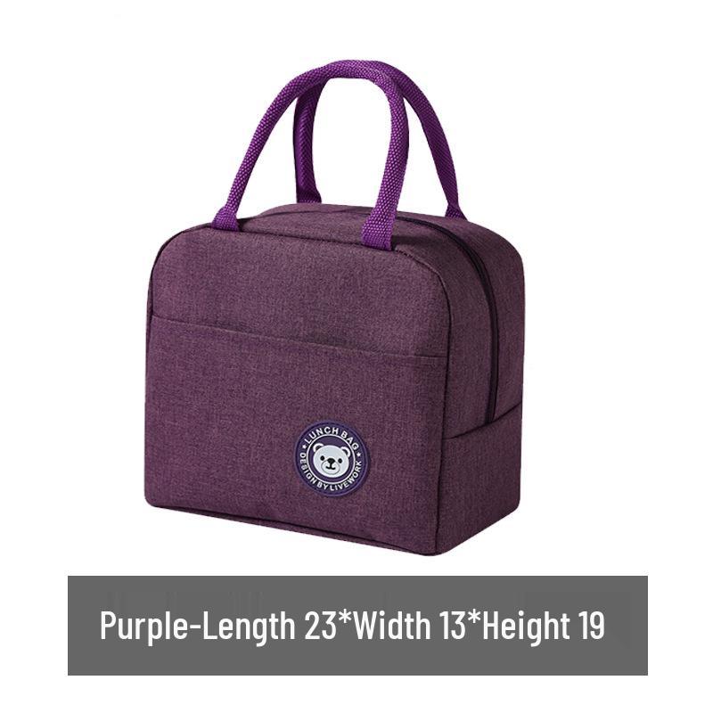 

Large Capacity Insulated Lunch Bag with Thickened Aluminum Foil for Office or School фіолетовий