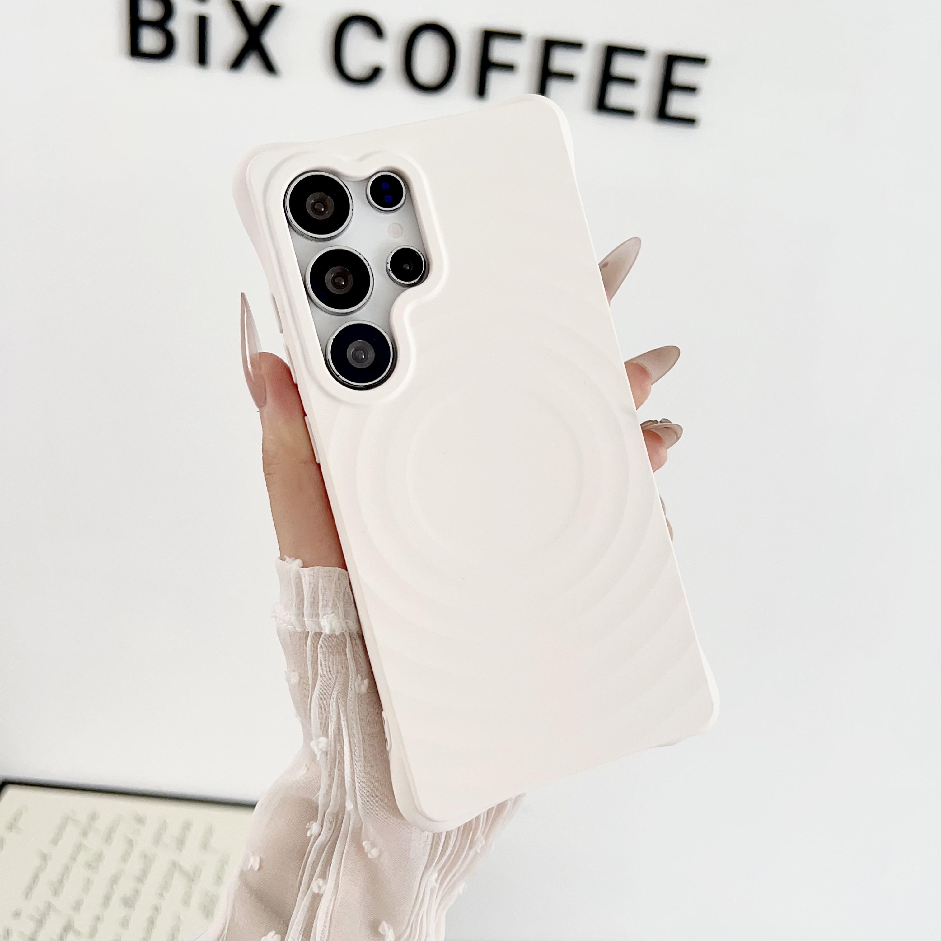 

Water Ripple Wave Pattern Magnetic Phone Case For Samsung Galaxy S25 S24 S23 Ultra Plus FE For Magsafe Airbag Protective Cover Galaxy S25
