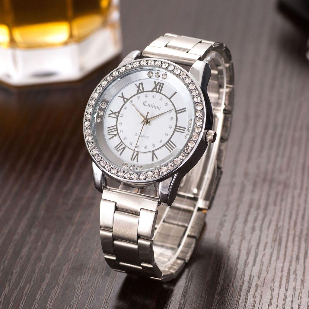 Fashion Trend Alloy Quartz Watch For Couples With Decorative Dial And Fold Clasp