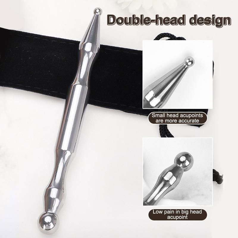 Acupuncture Pen Facial Reflexology Tools Stainless Steel Trigger Point Massager Deep Tissue Back Massager Body Face Massage