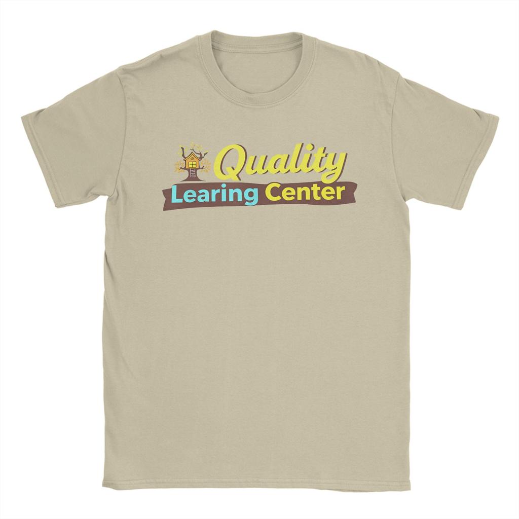 Quality Learing Center T Shirt for Men Cotton Funny TShirts Crewneck  Tees Short Sleeve Clothing Big Size