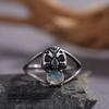 Vintage Vintage S925 Sterling Silver Set With Natural Opal Color Treasure Thai Silver Ring Personalized Skull