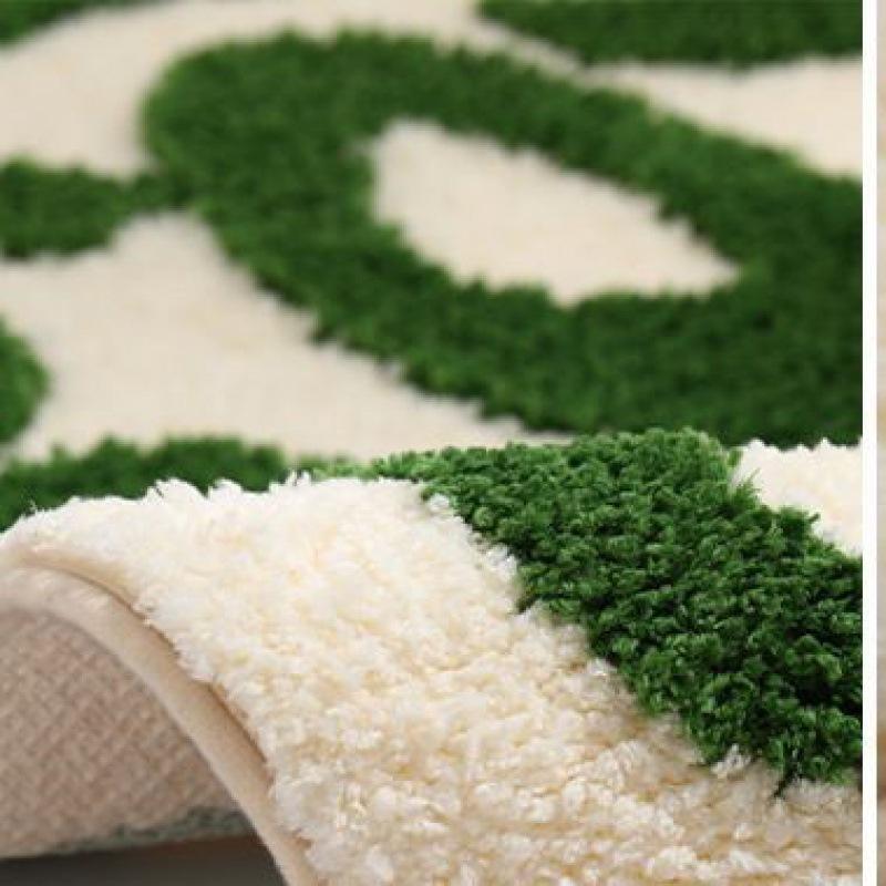 Imitation Cashmere Non-Slip Absorbent Floor Mat for Bedroom Decoration
