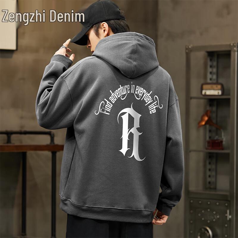 

Мужской пуловер с капюшоном Zengzhi Осень 2025 XL