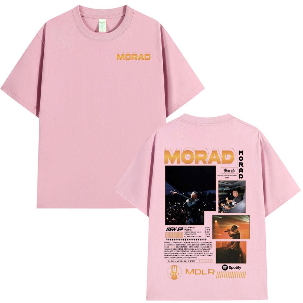 T-shirt Grafica Album Rapper Morad MDLR Unisex Moda Donna Hip Hop Vintage T-shirt Cotone Oversize Manica Corta T-shirt Top