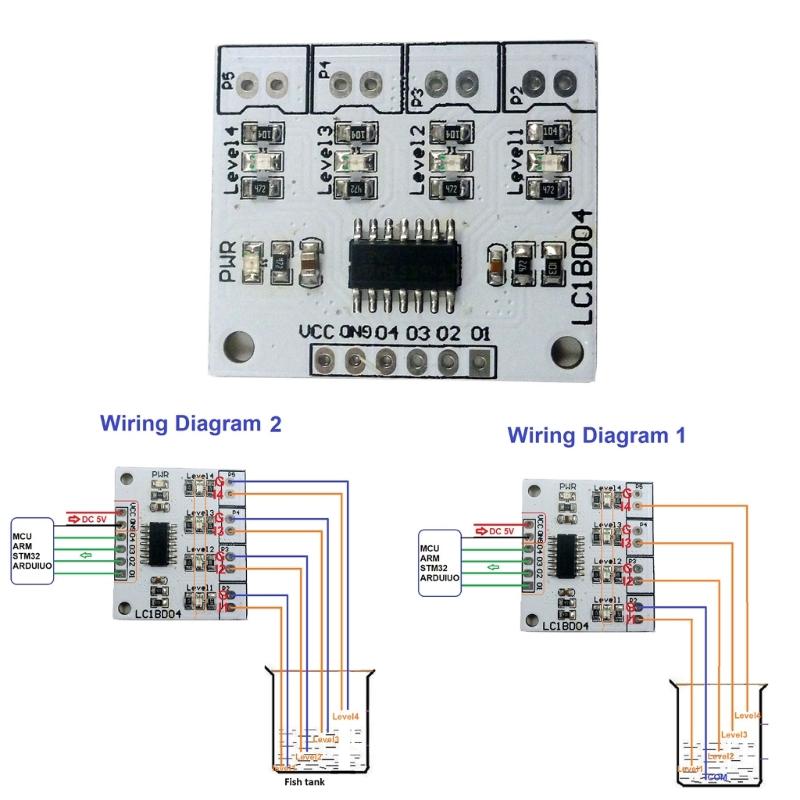 Water Level Indicator Board with 4Digital Display and Control for Liquid Sensors Easy to Install  ABS Material
