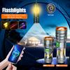 KDULIT LED Strong Light Zoom Flashlight USB Rechargeable Long Range Powerful Torch Working Light Outdoor Fishing Camping Lantern