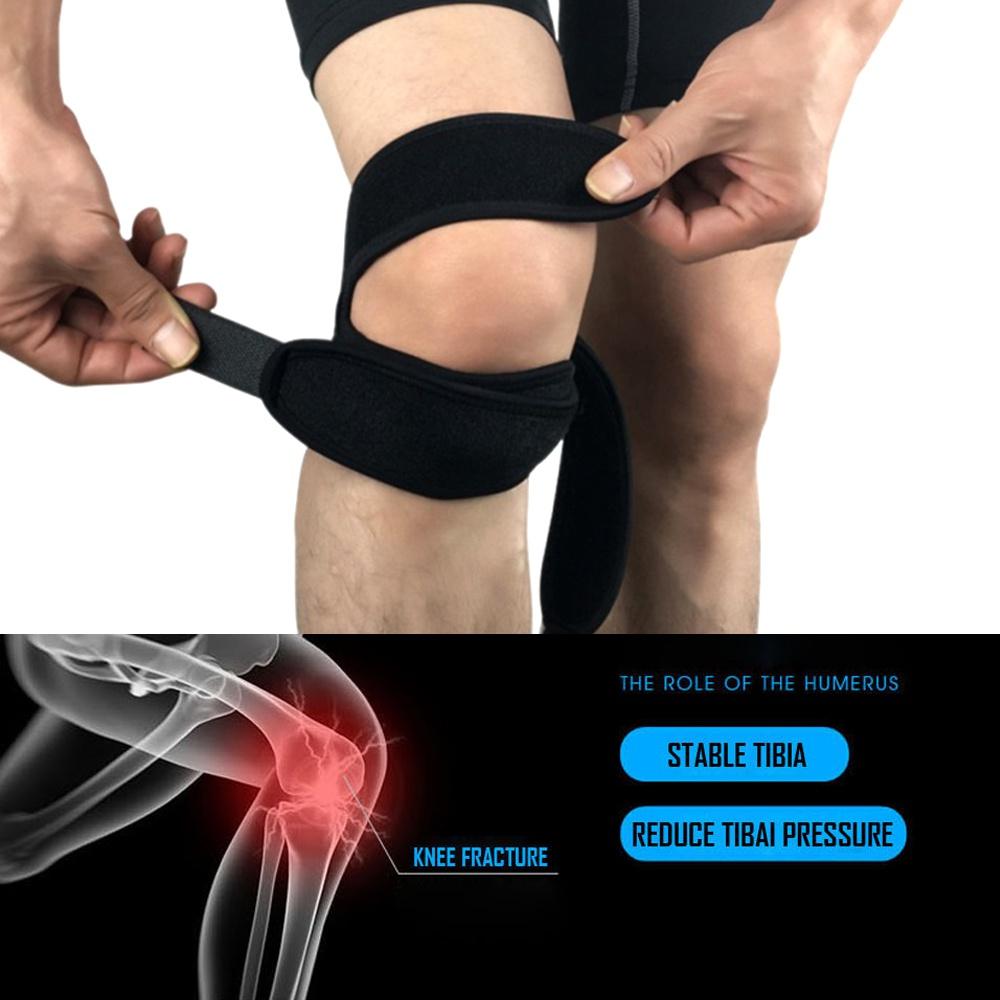 Sports Kneepad Double Patellar Knee Patella Tendon Support Strap Brace Pad Protector Open Fitness  Knee Wrap Band