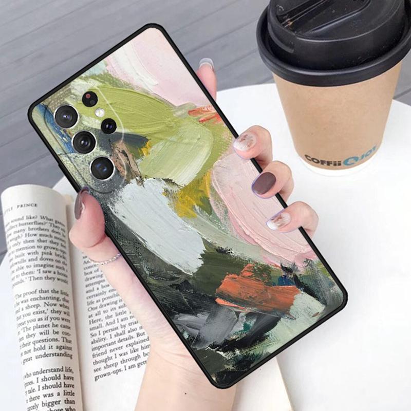 Oil painting graffiti phone case Cover For Samsung Galaxy S24 S25 Ultra S21 S22 Ultra S10E Note 10 Plus Note 20 FE S23