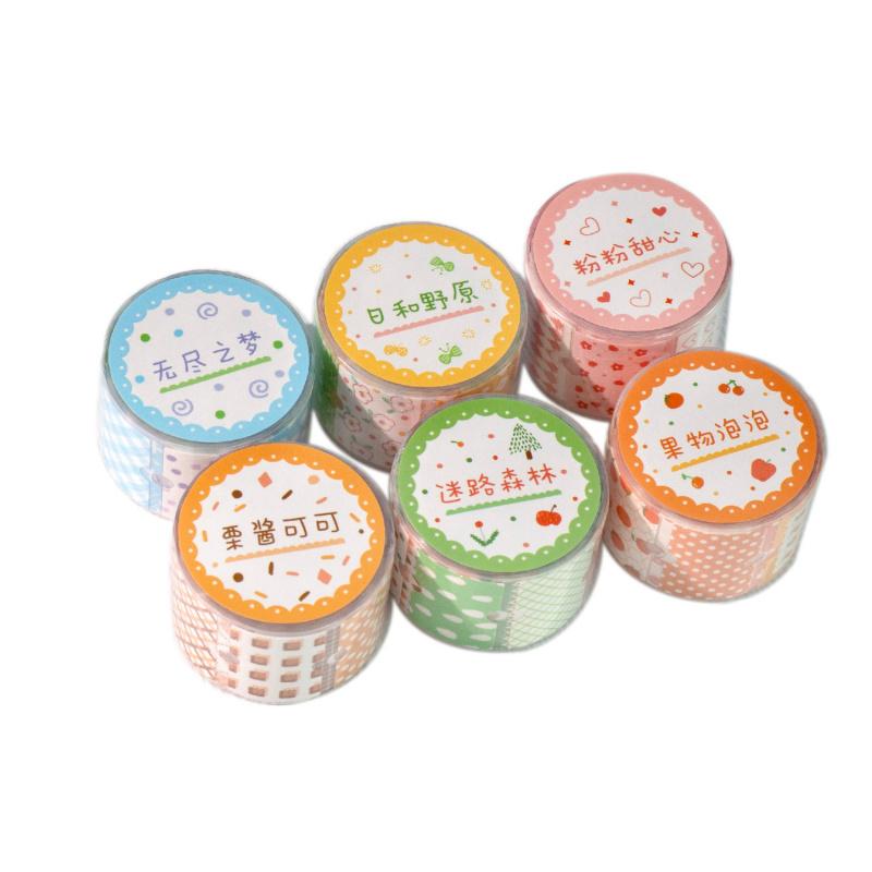 1 Roll 3x200cm Kawaii Cartoon Decorative Label Tape, Adorable Prints & High Adhesion, Perfect for Journal Embellishment