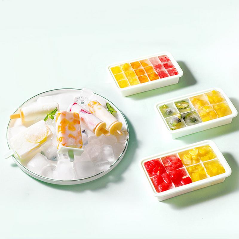 Popsicles Molds Ice Cream Molds With Sticks Easy-Release Kitchen Tool For Jelly Treats Snack Cold Drinks Beverage Cocktails