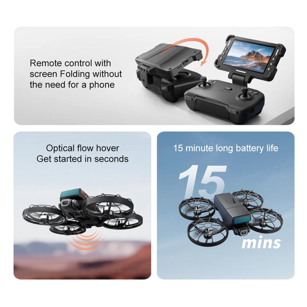 Genuine M8 RC Foldable Drone with Screen Brushless Motor Obstacle Avoidance 8K Profesional HD Dual Camera WIFI Quadcopter Toy