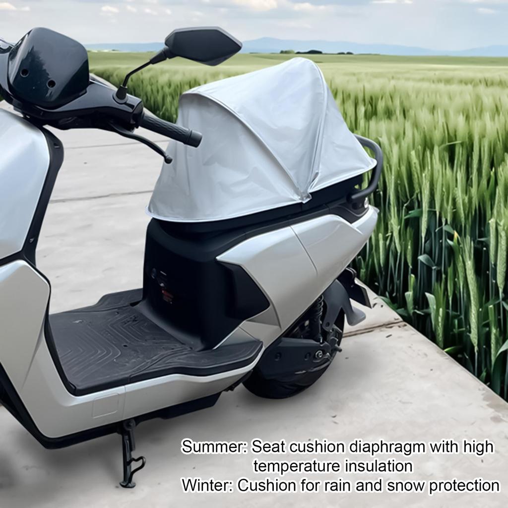 Motorcycle Seat Sun Shade Rain Cover for Scooters Anti-Slip Foldable Protector Waterproof for Street Scooter Dirt Touring Atv