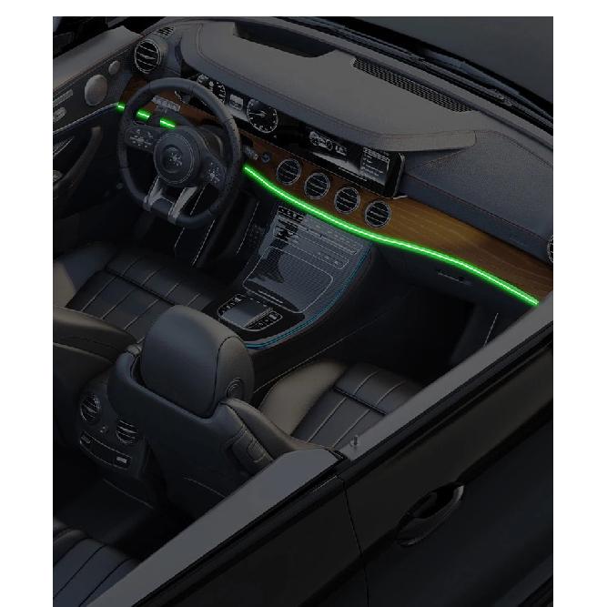 1/2/3/4/5M Auto-Innenraum RGB LED Lichtleiste Umgebungsneon Unsichtbares Licht USB Glasfaser Atmosphärenlampe unterstützt APP-Steuerung