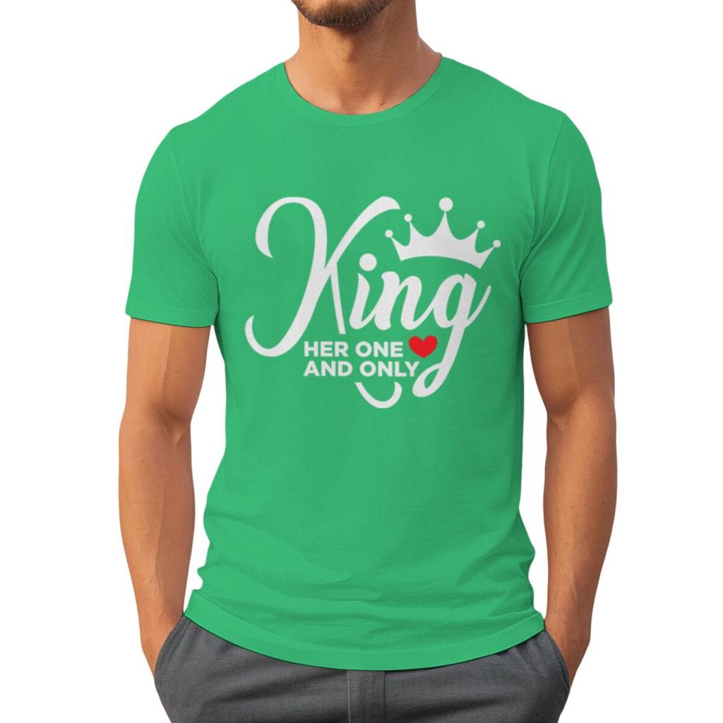 King Queen Hisher One And Only Print T Shirt Valentines Day Gifts Shirts Unisex Unisex King Queen Crown Couple Matching Tshirts