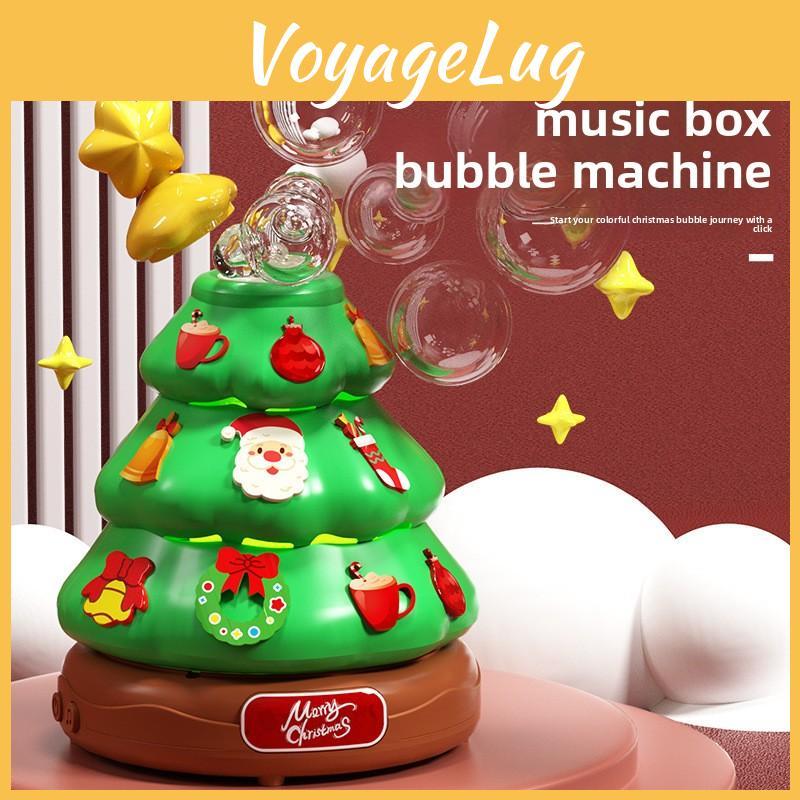 Automatyczna zabawka bańkowa choinka ze światłami obrotowymi dla zabawy rodzinnej
