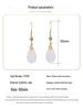 Chinese-Style Hanfu Cheongsam Chalcedony Tassel Earrings - Imitation Jade Retro Dangle for Women
