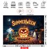 1Pcs Summerween Bonfire Pumpkin Halloween Decoration Background Spooky Backdrop Decorations For Photo Studio Booth Party