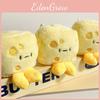 Lovely Plush Cheese Keychain Doll Soft And Customizable Short Fur Collectible