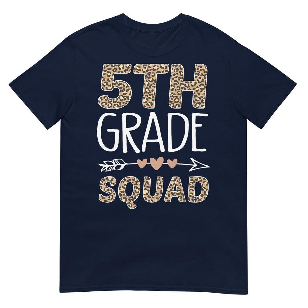5th Grade Squad Leopard Teacher Student TShirt S