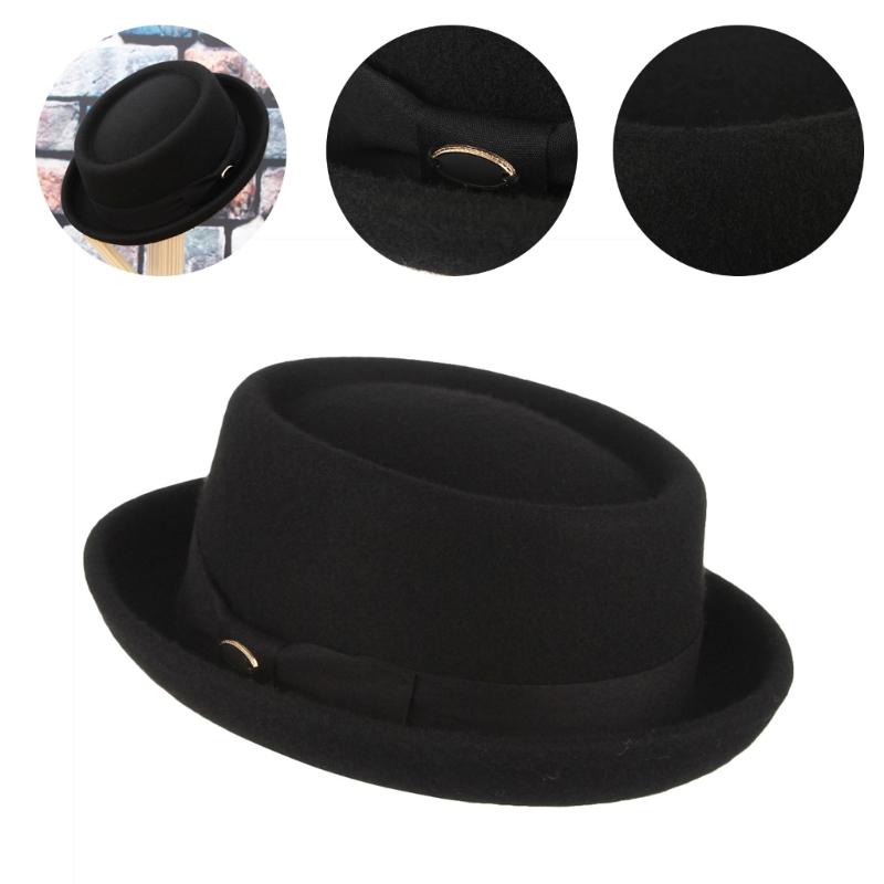 Lightweight Gentleman Derby Hat Carnival Soft Trilby Hat for Masquerade Party