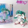 Anime Hatsune Miku Cat Ears Sitting Posture Kawaii PVC Action Model Model Plaything Doll Decoration Collectible Gift