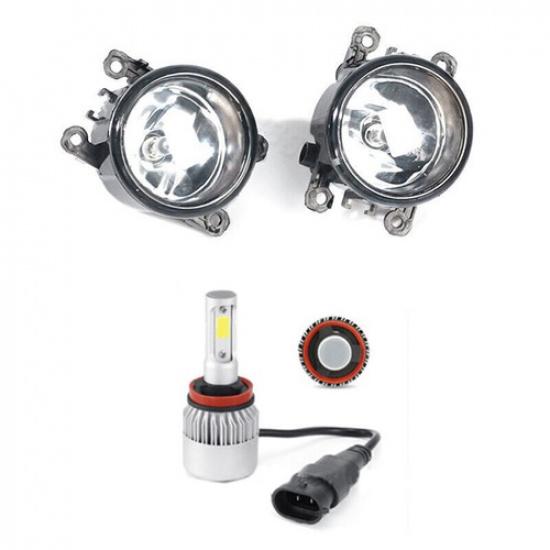 1Pair Bumper Fog Lights+LED For Ford Focus Sedan 4 Door 2009-2011