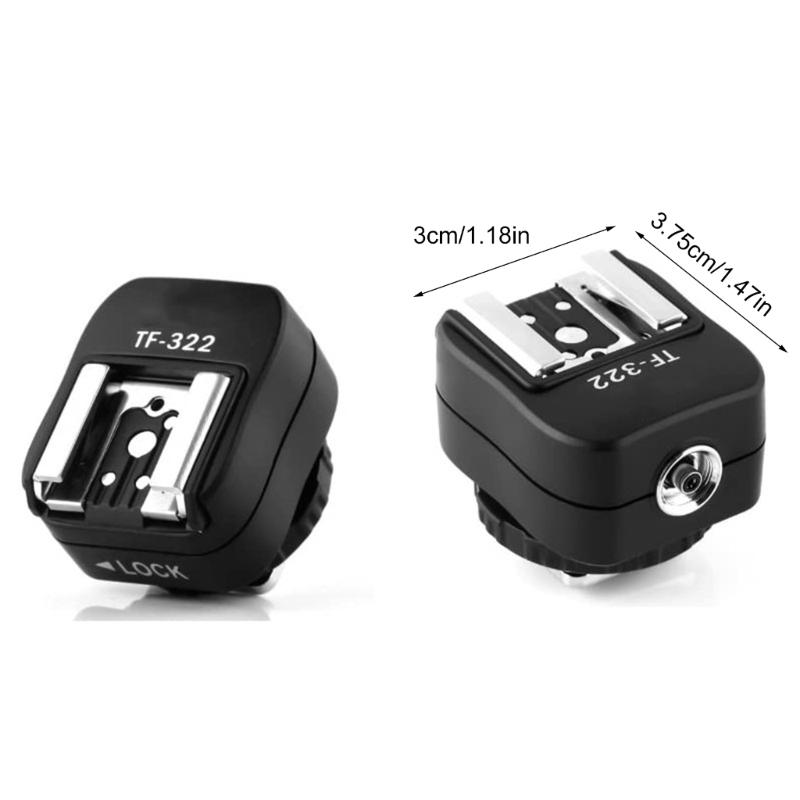 Blitze Blitzschuh TF322 Blitze Blitzschuh Synchronisationsadapter mit PC-Synchronisationsanschluss Dediziert für DSLR Blitzschuh Kamerazubehör