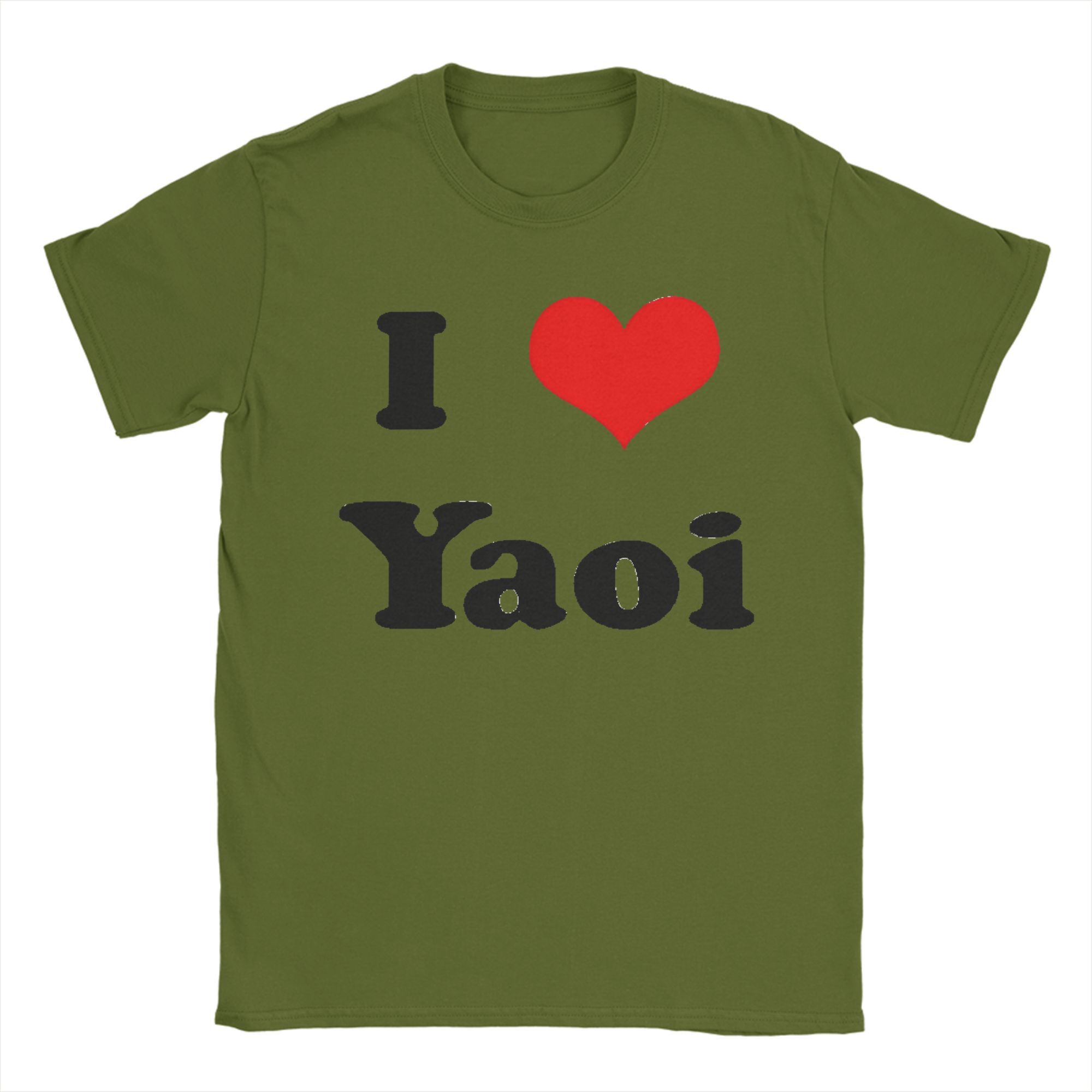 

Harajuku T-Shirt I Love Yaoi 100% Cotton T-Shirts Fashion Tee Shirt for Men Summer Y2K Basic Casual Short Sleeve Clothes 4XL