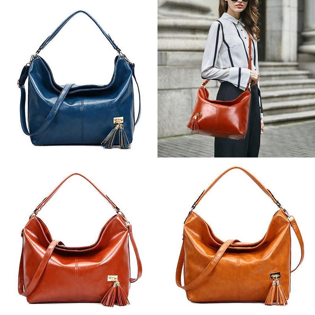Stylish Women Pu Bucket Bag With Chic Tassels For Daily Fashionable Use