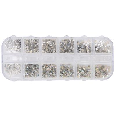 Nail Art AB Crystal Rhinestones Colorful Flatback Glass Nail Decoration DIY Manicure Accessory1#