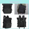 Urban Minimalist Black Backpack For Daily Commute Casual Travel With Large Capacity For Men Women
