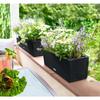 LECHUZA Pflanzkasten - Balconera cottage 50 - 50 x 19 x 19 - Komplettset - Graphitschwarz - 8 L