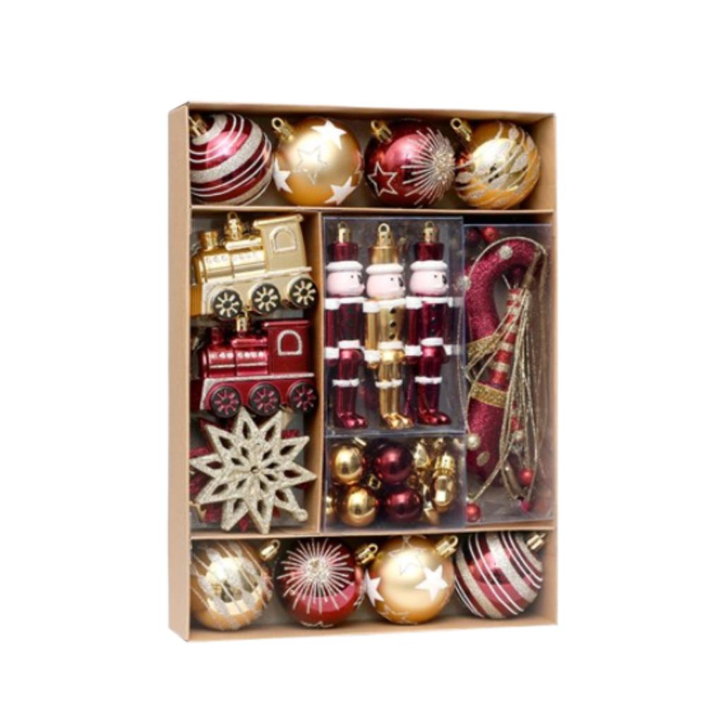 50pcs Reusable Electroplated Christmas Hanging Balls Xmas Tree Pendants Merry Christmas Decoration