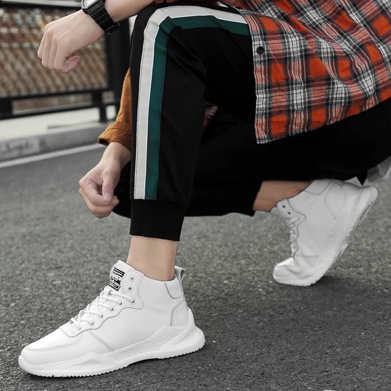 High Quality Men Sneakers Elevator Shoes For Men Casual Insole 6CM White Black Taller Shoes Male Leisure Fashion Lift Sports