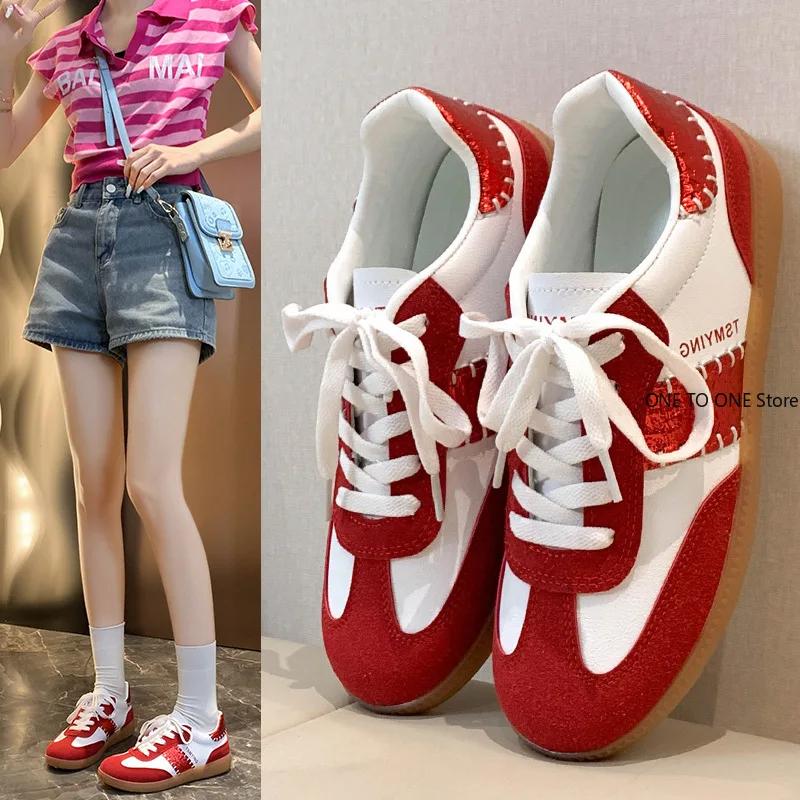 Fashion Women's New Flat Bottom Little White Shoes Student Versatile Sports and Casual Board Shoes Plus Size 35-44 Comfortable soft sole