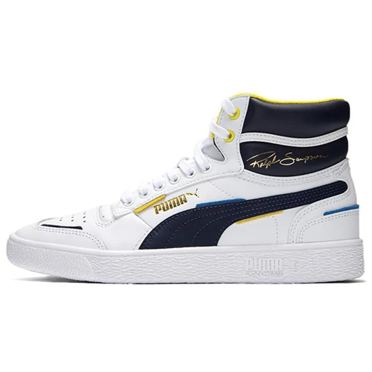 Puma Ralph Sampson Mid 'Pop - White Peacoat' (Unisex) White / Peacoat Skate Shoes 374925 02