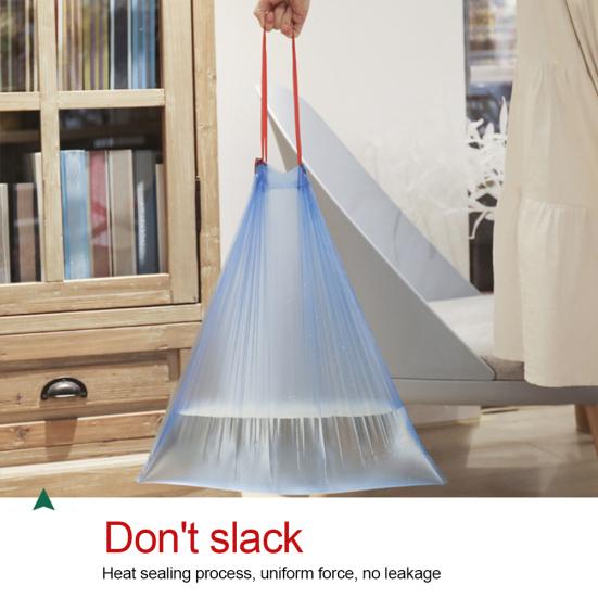 1 Roll Disposable Large Garbage Bag Home Kitchen Drawstring Trash Rubbish Pouch