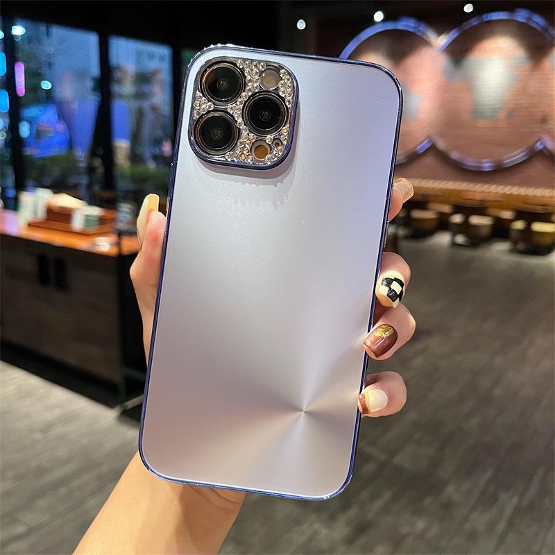 

Чехол для телефона со стразами и линзами для Apple 15 Pro Max, iPhone 11, 14 Pro, 12 — роскошный, с алмазным гальваническим покрытием, универсальный дизайн для женщин. 14