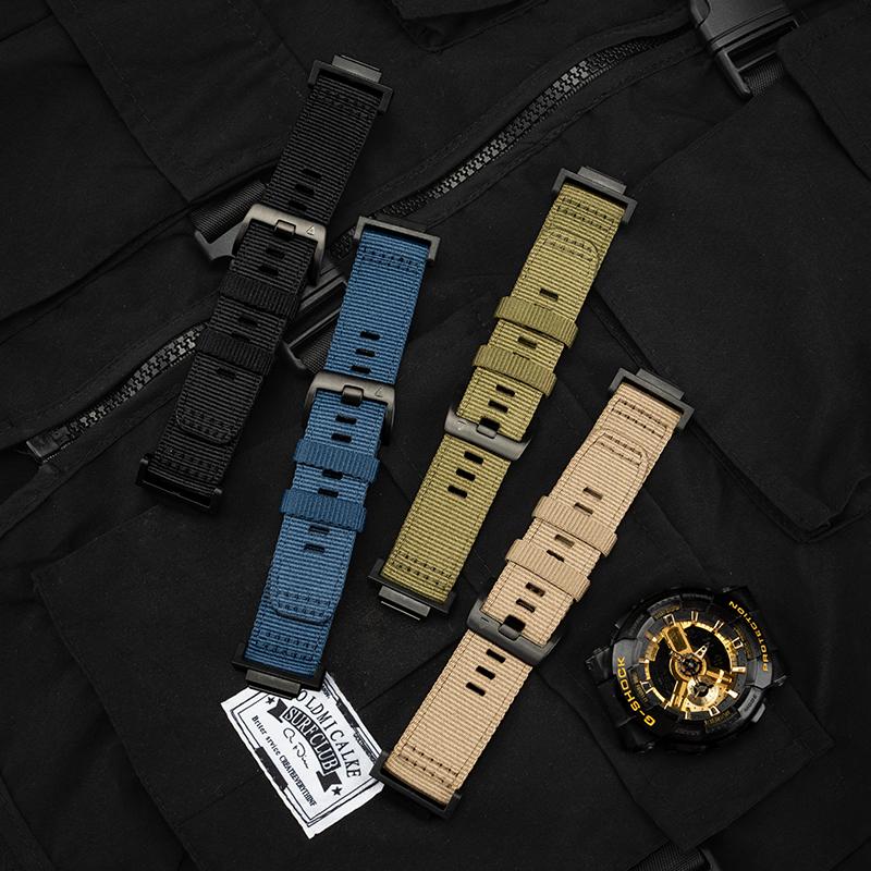 16mm Travel Loop Nylonarmband für Casio Uhr G-SHOCK GA110 100 120 GA900 GA2100 DW-5600 GW-B5600 GW-M5610 Sportband Zubehör